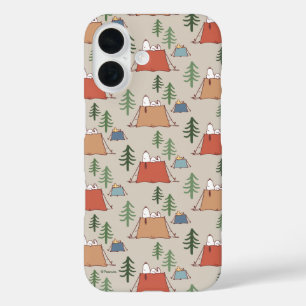 Snoopy & Woodstock Go Camping Pattern iPhone 16 Case