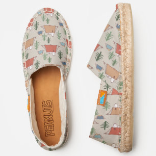 Snoopy & Woodstock Go Camping Pattern Espadrilles