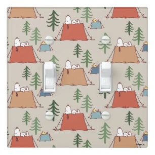 Snoopy & Woodstock Go Camping Pattern Light Switch Cover