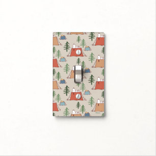 Snoopy & Woodstock Go Camping Pattern Light Switch Cover
