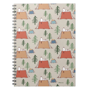 Snoopy & Woodstock Go Camping Pattern Notebook