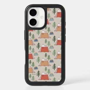 Snoopy & Woodstock Go Camping Pattern iPhone 16 Case