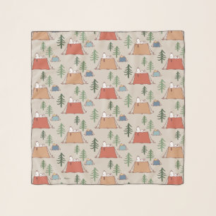 Snoopy & Woodstock Go Camping Pattern Scarf