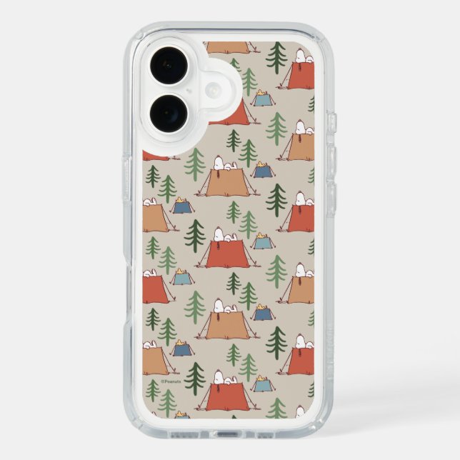 Snoopy & Woodstock Go Camping Pattern Speck iPhone Case (Front)