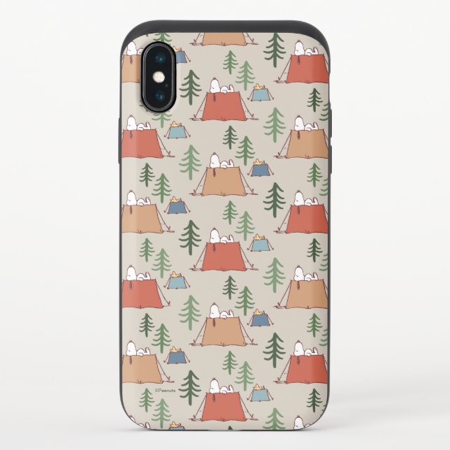 Snoopy & Woodstock Go Camping Pattern Uncommon iPhone Case (Back)