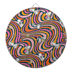 Snoopy & Woodstock Groovy Vibes Purple Pattern Dart Board