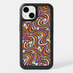 Snoopy & Woodstock Groovy Vibes Purple Pattern OtterBox iPhone 14 Case
