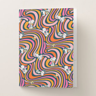 Snoopy & Woodstock Groovy Vibes Purple Pattern Pocket Folder