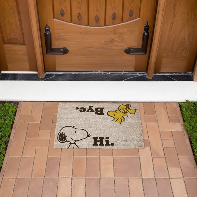 Snoopy & Woodstock Hello | Goodbye Fiber Doormat (Insitu (Outdoor))