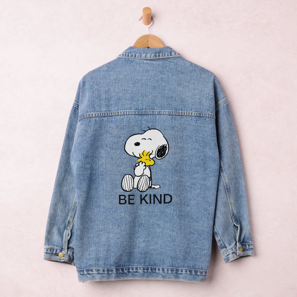 Disover Woodstock Hugging Denim Jacket, Cartoon Jacket