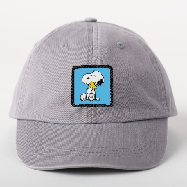 Snoopy & Woodstock Hugging Patch (On Headwear)