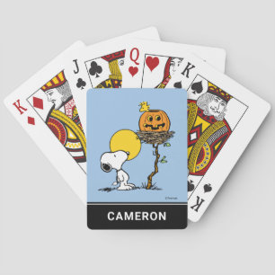 Snoopy & Woodstock Jack O' Lantern Playing Cards