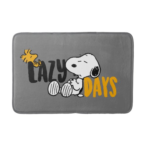 Snoopy  Woodstock  Lazy Days Bath Mat
