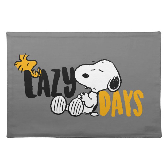 Snoopy & Woodstock | Lazy Days Cloth Placemat (Front)