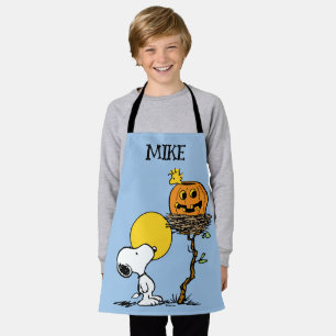 Snoopy & Woodstock Nest With Jack O' Lantern Apron