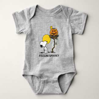 Snoopy & Woodstock Nest With Jack O' Lantern Baby Bodysuit
