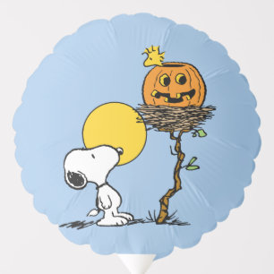 Snoopy & Woodstock Nest With Jack O' Lantern Balloon