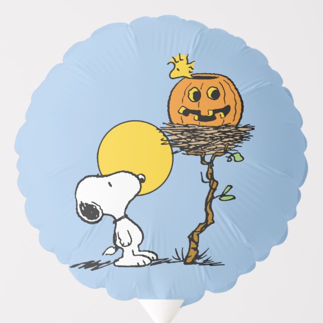 Snoopy & Woodstock Nest With Jack O' Lantern Balloon (Front)