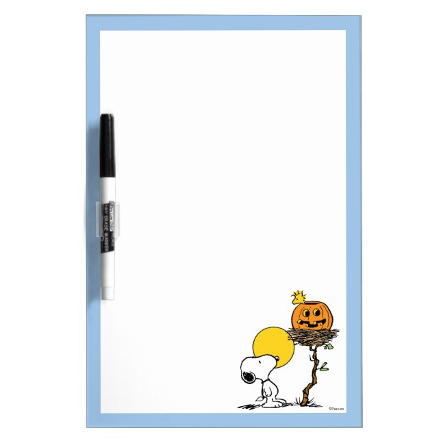 Snoopy & Woodstock Nest With Jack O' Lantern Dry Erase Board (Front)