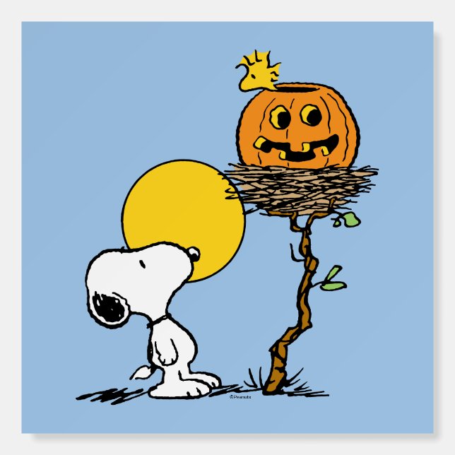 Snoopy & Woodstock Nest With Jack O' Lantern Foam Board (Front)