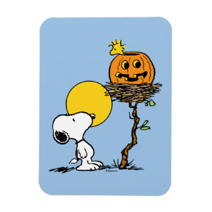 Snoopy & Woodstock Nest With Jack O' Lantern Magnet