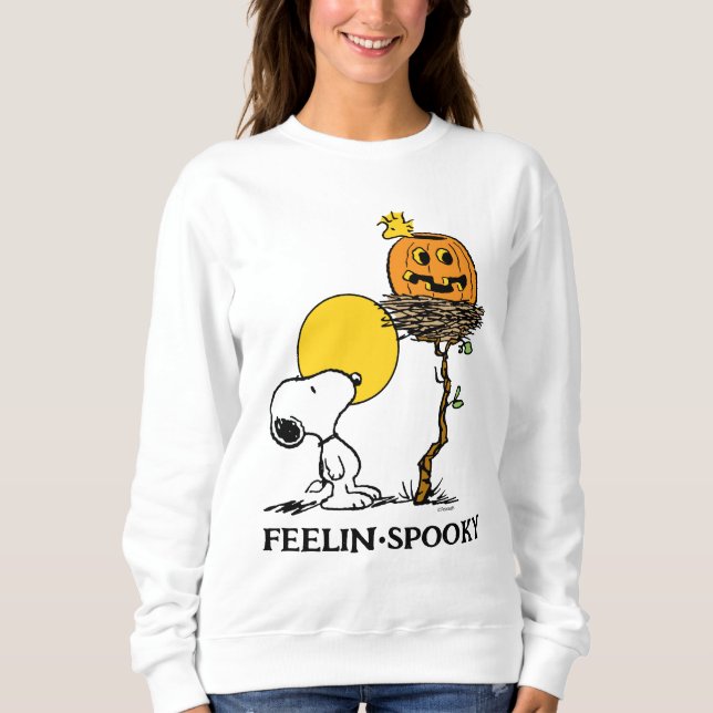 Snoopy & Woodstock Nest With Jack O' Lantern Sweatshirt (Front)