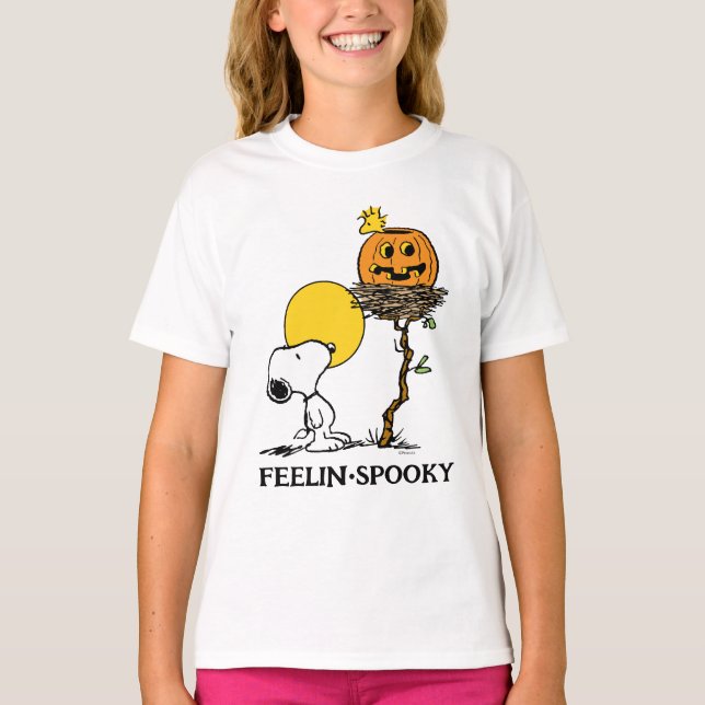 Snoopy & Woodstock Nest With Jack O' Lantern T-Shirt (Front)
