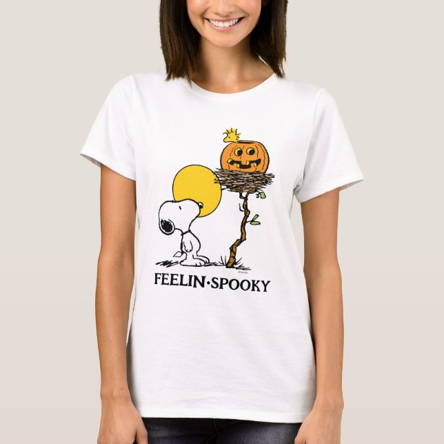 Snoopy & Woodstock Nest With Jack O' Lantern T-Shirt (Front)