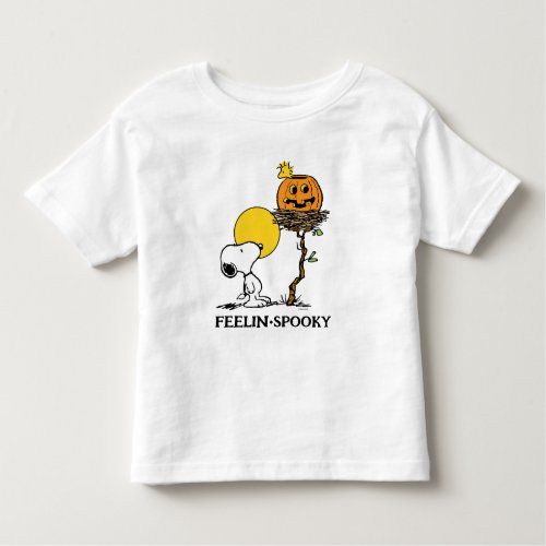 Snoopy  Woodstock Nest With Jack O Lantern Toddler T_shirt