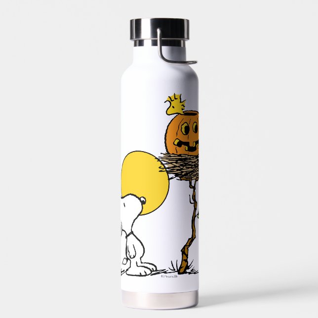 Snoopy & Woodstock Nest With Jack O' Lantern Water Bottle (Left)