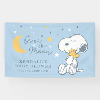 Snoopy & Woodstock | Over the Moon Baby Shower Banner