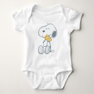 Snoopy & Woodstock   Over the Moon Baby Shower Bodysuit