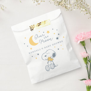 Snoopy & Woodstock Over the Moon Baby Shower Favor Bag