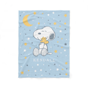 Snoopy & Woodstock | Over the Moon Baby Shower Fleece Blanket