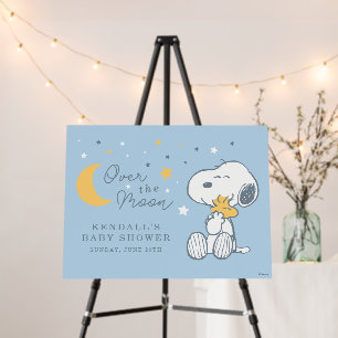 Snoopy & Woodstock Over the Moon Baby Shower Foa Foam Board