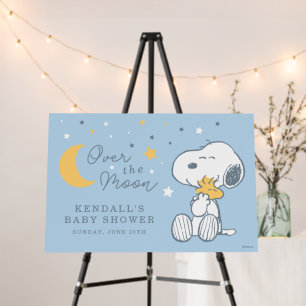 Snoopy & Woodstock Over the Moon Baby Shower Foa Foam Board