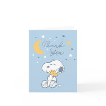 Snoopy & Woodstock | Over the Moon Baby Shower Tha Thank You Card