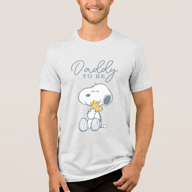 Snoopy & Woodstock | Over the Moon Baby Shower Tri-Blend Shirt (Front)