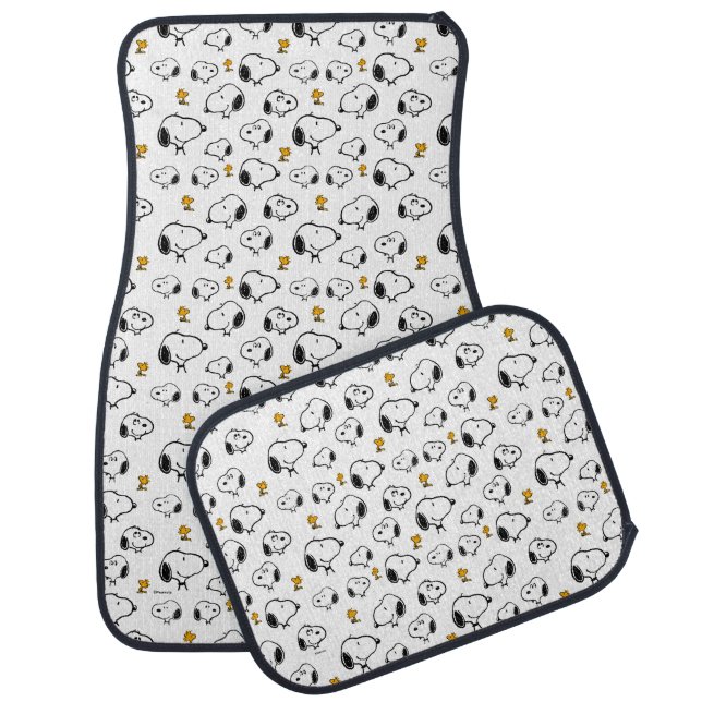 Snoopy & Woodstock Pattern Car Floor Mat (Set)