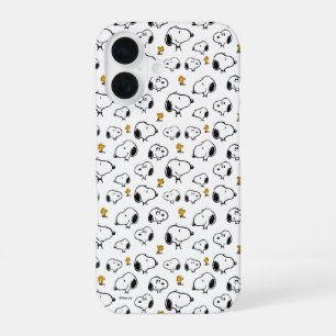 Snoopy & Woodstock Pattern iPhone 16 Case