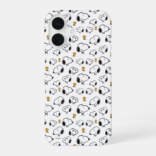 Snoopy & Woodstock Pattern Iphone Case (Back)