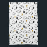 Snoopy & Woodstock Pattern Kitchen Towel<br><div class="desc">Snoopy is the loveable pet beagle of Charlie Brown in the comic strip Peanuts by Charles M. Schulz. Check out this cute Peanuts design featuring Snoopy and Woodstock in a fun pattern.</div>