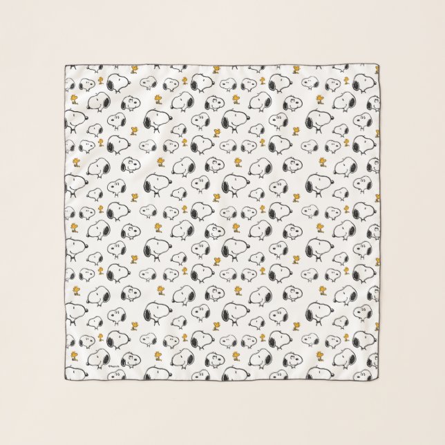 Snoopy & Woodstock Pattern Scarf (Front)