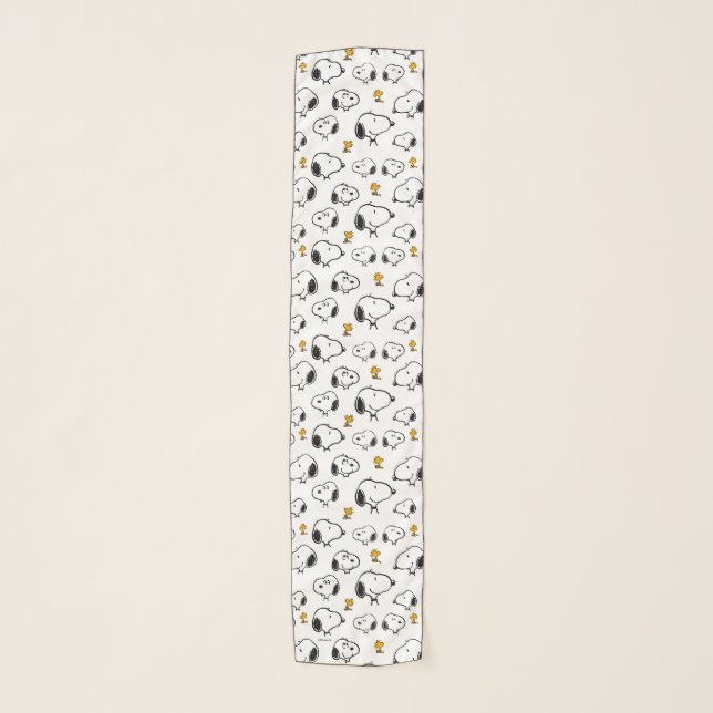 Snoopy & Woodstock Pattern Scarf (Front)