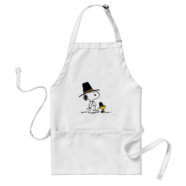 Snoopy & Woodstock Pilgrim Adult Apron (Front)