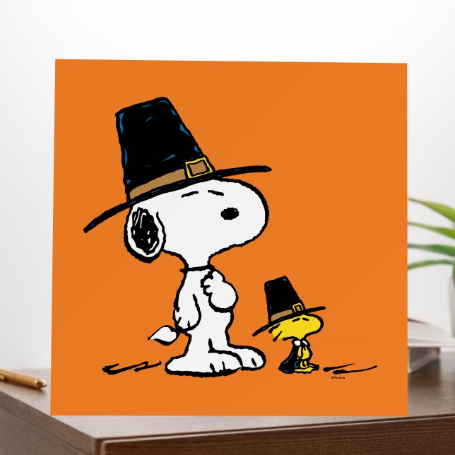 Snoopy & Woodstock Pilgrim Foam Board | Zazzle