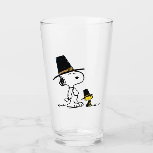 Snoopy  Woodstock Pilgrim Glass