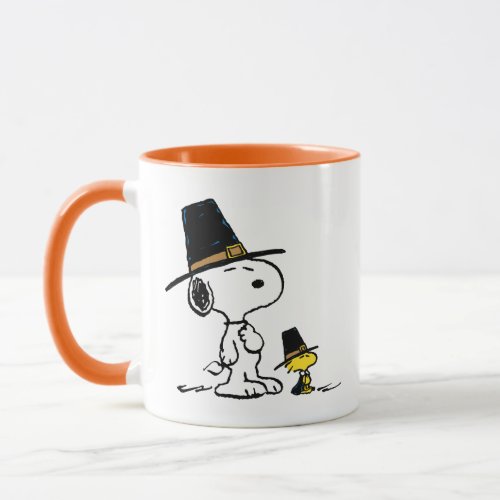 Snoopy  Woodstock Pilgrim Mug