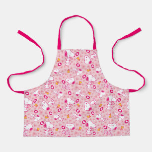 Snoopy & Woodstock Pink Hearts Pattern Apron