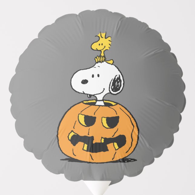 Snoopy & Woodstock Pumpkin Balloon (Front)